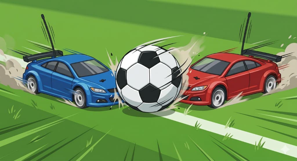 RC cars playing football